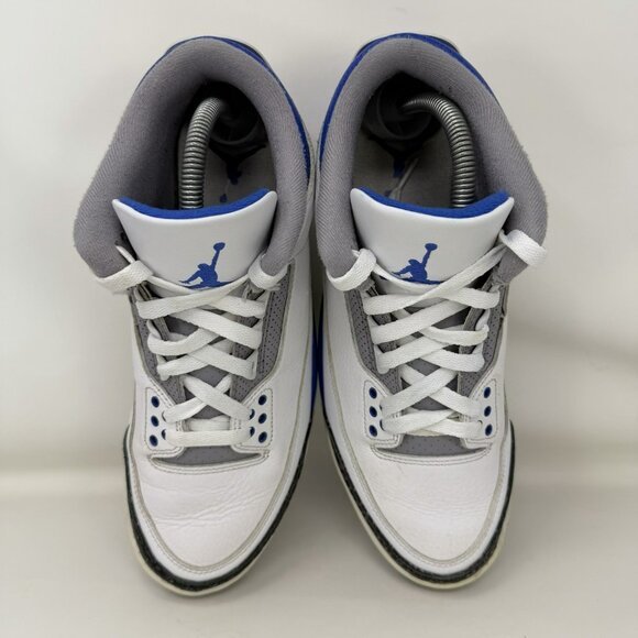 Nike Air Jordan 3 Racer Blue Retro Shoes White Blue Gr Men’s Size 8.5 - Picture 7 of 9